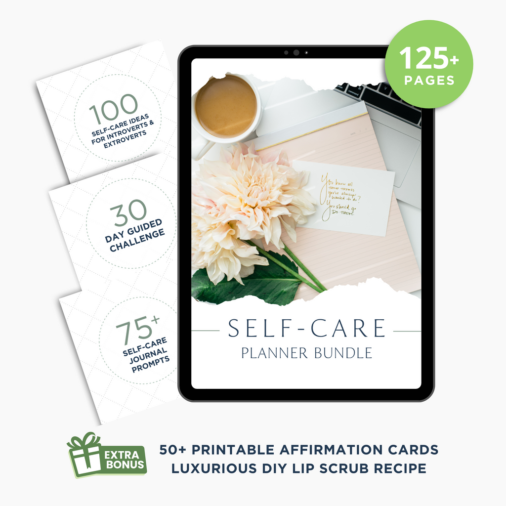 Self-Care Planner, Journal, Affirmation Cards, etc. 🖤 Self-Love Bundle ✨INSTANT DOWNLOAD
