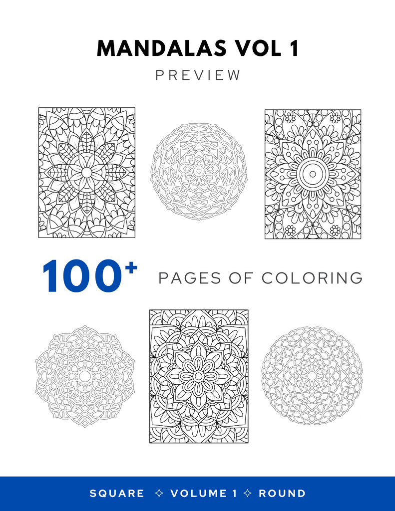 100+ Mandalas Relaxing Coloring Pages ✨ INSTANT DOWNLOAD