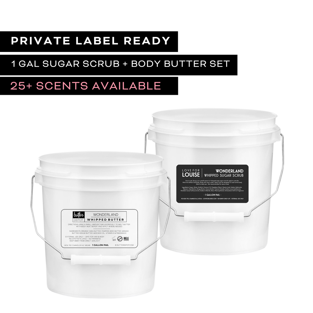 1 Gal Body Butter & Sugar Scrub Pail Set - Private / White Label Ready –  Butter Depot